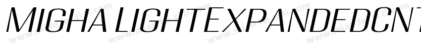 Migha LightExpandedCNTRSlant字体转换